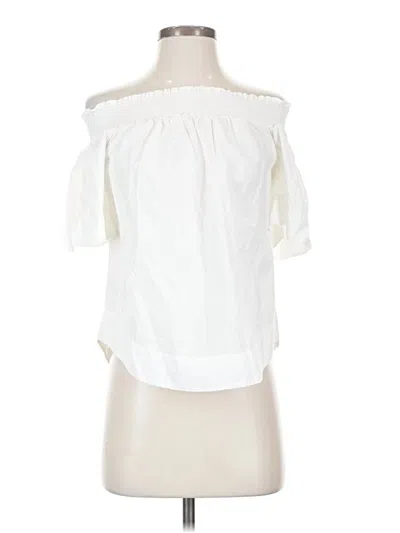 Pre-owned Jcrew 3/4 Sleeve Blouse In White