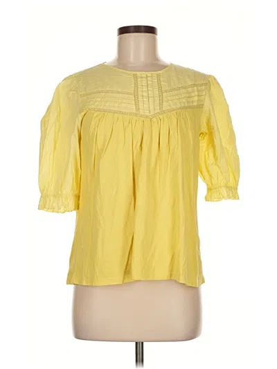 Pre-owned Jcrew 3/4 Sleeve Blouse In Yellow