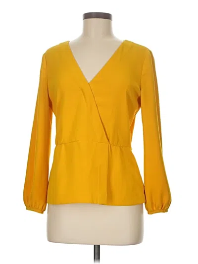 Pre-owned Jcrew 3/4 Sleeve Blouse In Yellow
