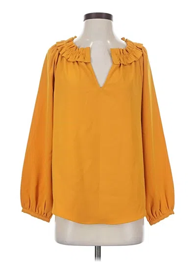 Pre-owned Jcrew 3/4 Sleeve Blouse In Yellow