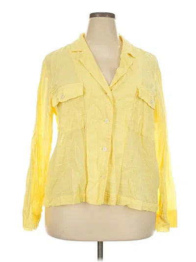 Pre-owned Jcrew 3/4 Sleeve Blouse In Yellow