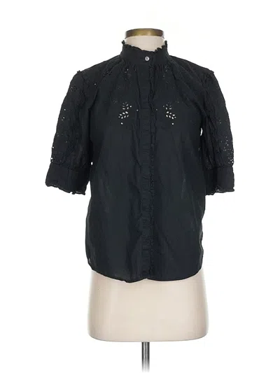 Pre-owned Jcrew 3/4 Sleeve Button Down Shirt In Black