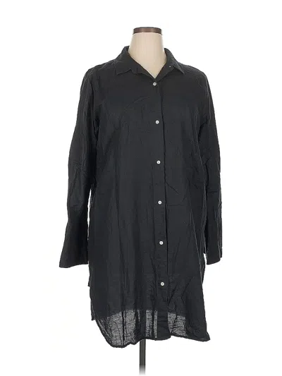 Pre-owned Jcrew 3/4 Sleeve Button Down Shirt In Black