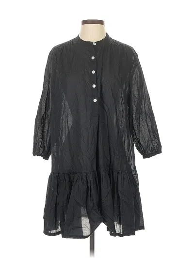 Pre-owned Jcrew 3/4 Sleeve Button Down Shirt In Black