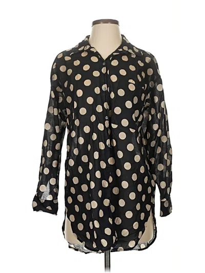 Pre-owned Jcrew 3/4 Sleeve Button Down Shirt In Black