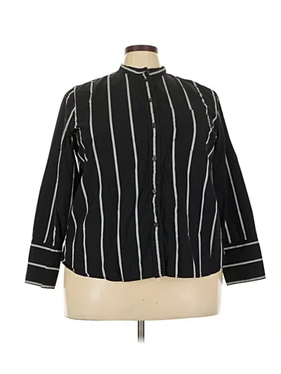 Pre-owned Jcrew 3/4 Sleeve Button Down Shirt In Black