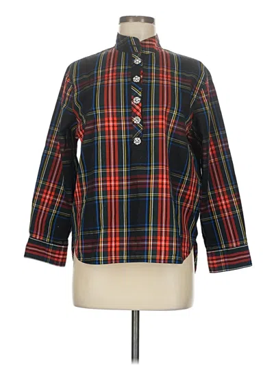 Pre-owned Jcrew 3/4 Sleeve Button Down Shirt In Black