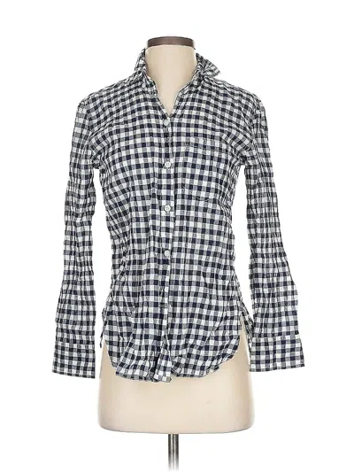 Pre-owned Jcrew 3/4 Sleeve Button Down Shirt In Blue