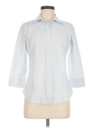 Pre-owned Jcrew 3/4 Sleeve Button Down Shirt In Blue