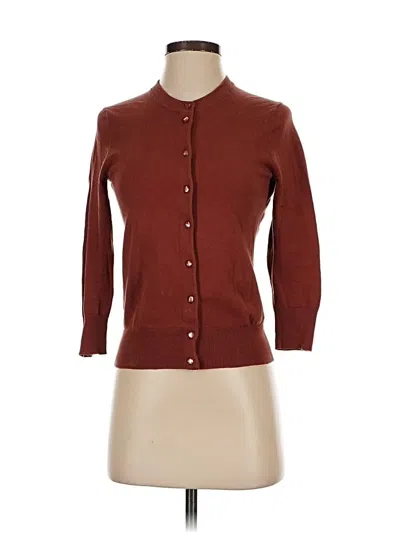 Pre-owned Jcrew 3/4 Sleeve Button Down Shirt In Burgundy
