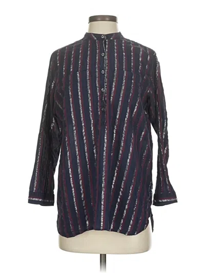 Pre-owned Jcrew 3/4 Sleeve Button Down Shirt In Burgundy