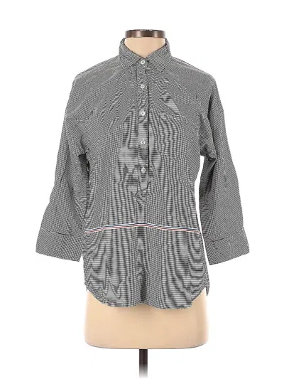 Pre-owned Jcrew 3/4 Sleeve Button Down Shirt In Gray