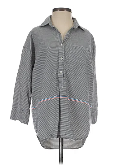 Pre-owned Jcrew 3/4 Sleeve Button Down Shirt In Gray