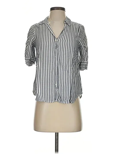 Pre-owned Jcrew 3/4 Sleeve Button Down Shirt In Gray