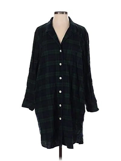 Pre-owned Jcrew 3/4 Sleeve Button Down Shirt In Green
