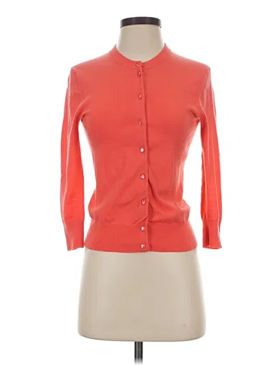Pre-owned Jcrew 3/4 Sleeve Button Down Shirt In Orange