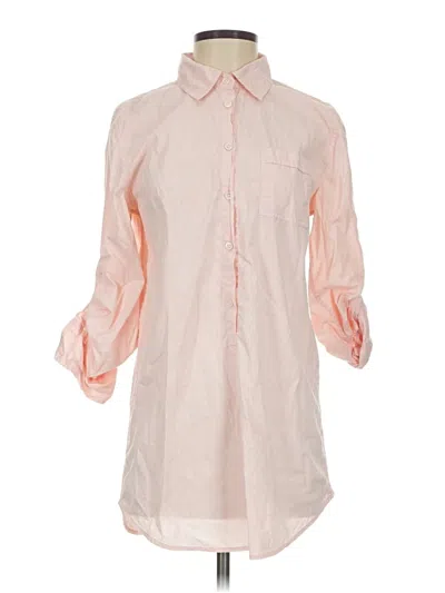 Pre-owned Jcrew 3/4 Sleeve Button Down Shirt In Pink