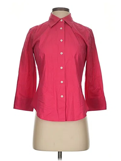 Pre-owned Jcrew 3/4 Sleeve Button Down Shirt In Pink