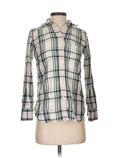 Pre-owned Jcrew 3/4 Sleeve Button Down Shirt In White