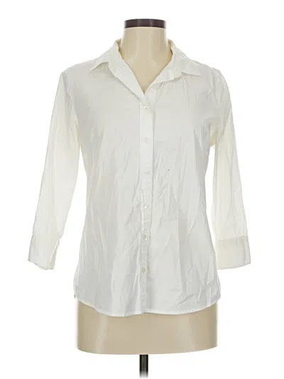 Pre-owned Jcrew 3/4 Sleeve Button Down Shirt In White