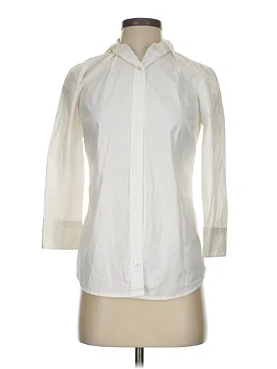 Pre-owned Jcrew 3/4 Sleeve Button Down Shirt In White