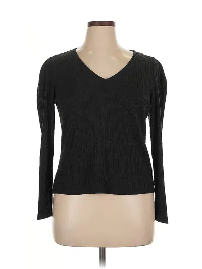 Pre-owned Jcrew 3/4 Sleeve T-shirt In Black