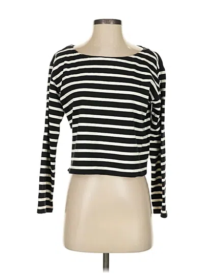 Pre-owned Jcrew 3/4 Sleeve T-shirt In Black