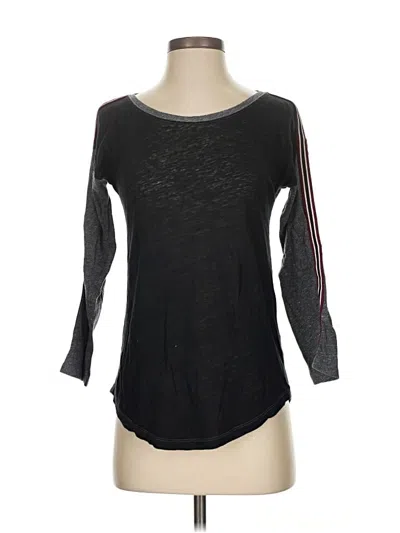 Pre-owned Jcrew 3/4 Sleeve T-shirt In Black