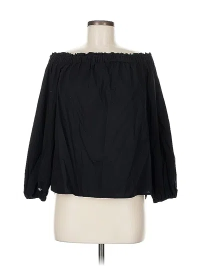 Pre-owned Jcrew 3/4 Sleeve T-shirt In Black