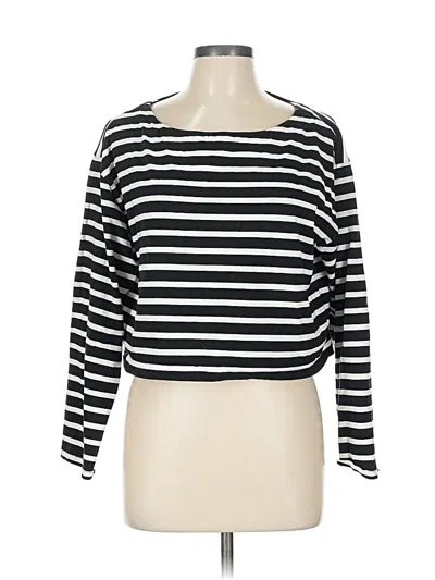 Pre-owned Jcrew 3/4 Sleeve T-shirt In Black