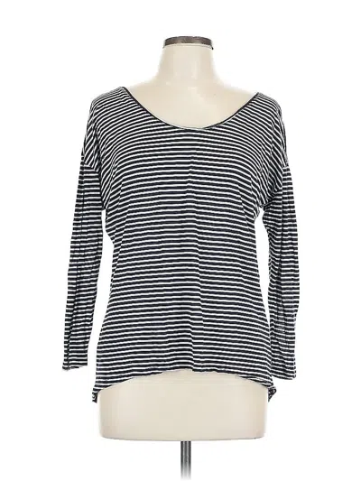 Pre-owned Jcrew 3/4 Sleeve T-shirt In Black