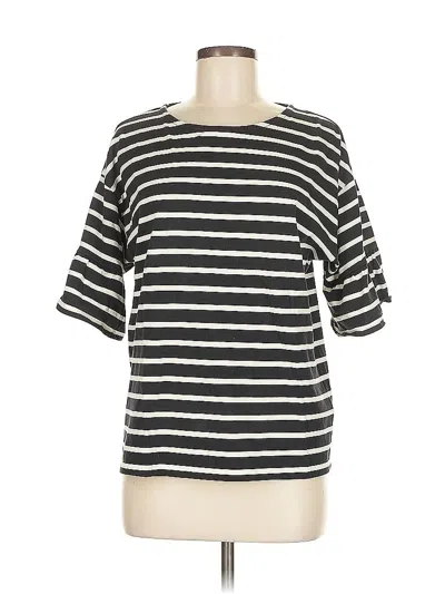 Pre-owned Jcrew 3/4 Sleeve T-shirt In Black