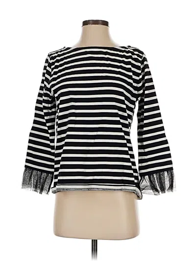 Pre-owned Jcrew 3/4 Sleeve T-shirt In Black