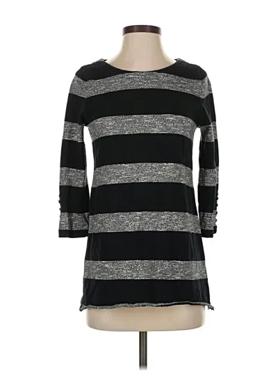 Pre-owned Jcrew 3/4 Sleeve T-shirt In Black