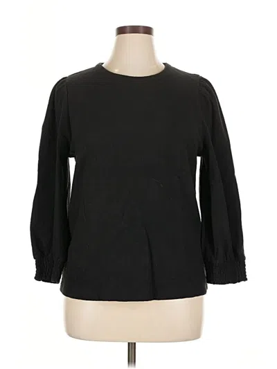 Pre-owned Jcrew 3/4 Sleeve T-shirt In Black