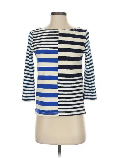 Pre-owned Jcrew 3/4 Sleeve T-shirt In Blue