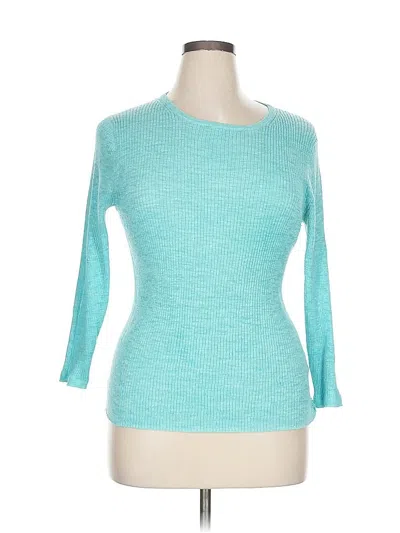 Pre-owned Jcrew 3/4 Sleeve T-shirt In Blue