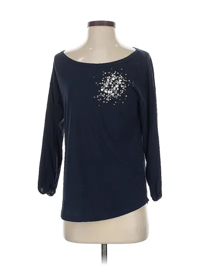 Pre-owned Jcrew 3/4 Sleeve T-shirt In Blue