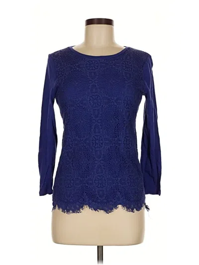 Pre-owned Jcrew 3/4 Sleeve T-shirt In Blue