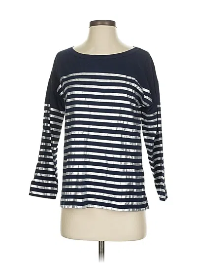 Pre-owned Jcrew 3/4 Sleeve T-shirt In Blue