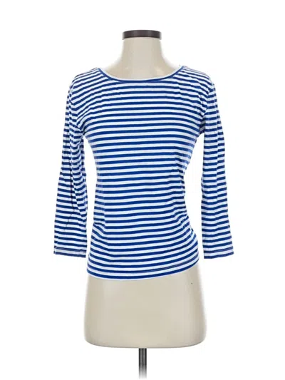 Pre-owned Jcrew 3/4 Sleeve T-shirt In Blue