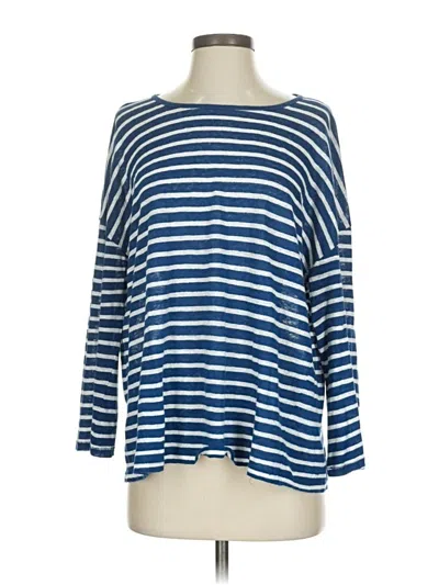Pre-owned Jcrew 3/4 Sleeve T-shirt In Blue