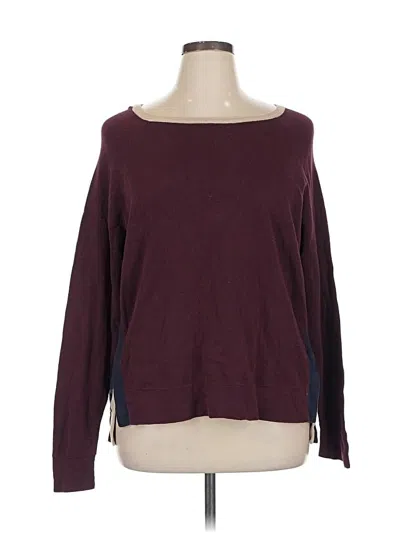 Pre-owned Jcrew 3/4 Sleeve T-shirt In Burgundy
