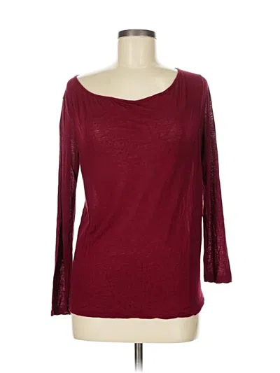 Pre-owned Jcrew 3/4 Sleeve T-shirt In Burgundy