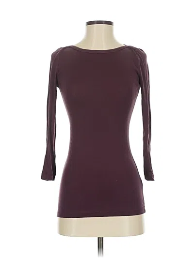 Pre-owned Jcrew 3/4 Sleeve T-shirt In Burgundy