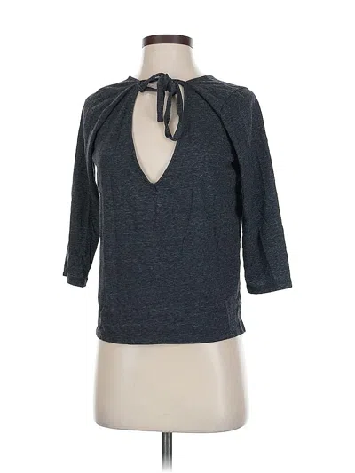 Pre-owned Jcrew 3/4 Sleeve T-shirt In Gray