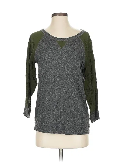 Pre-owned Jcrew 3/4 Sleeve T-shirt In Gray