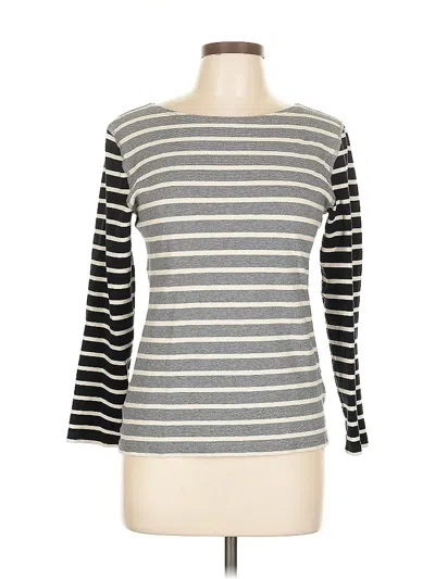 Pre-owned Jcrew 3/4 Sleeve T-shirt In Gray