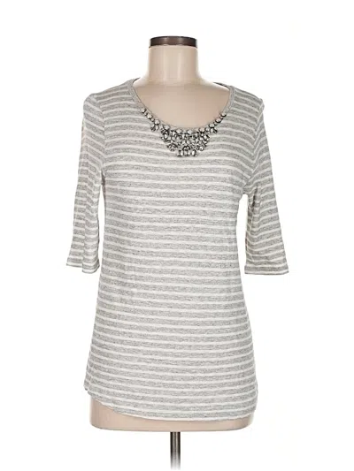Pre-owned Jcrew 3/4 Sleeve T-shirt In Gray