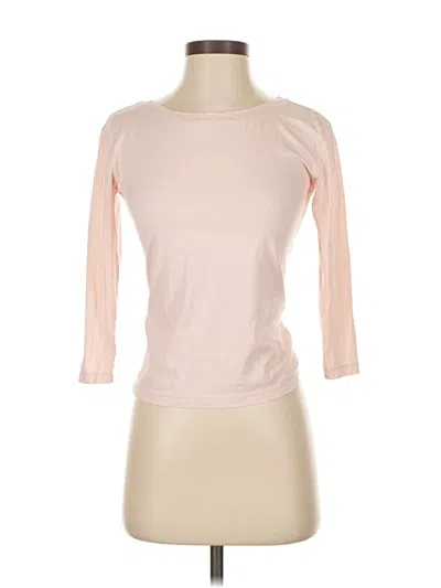 Pre-owned Jcrew 3/4 Sleeve T-shirt In Pink